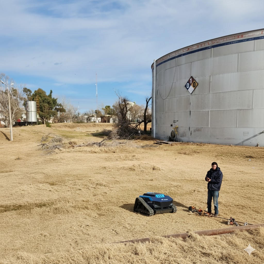 Robot cortacésped KOHAM en operación